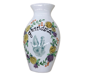 Aventura Floral Handprint Vase