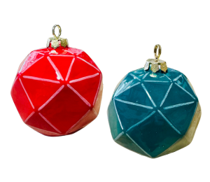 Aventura Jewel Toned Faceted Ornament