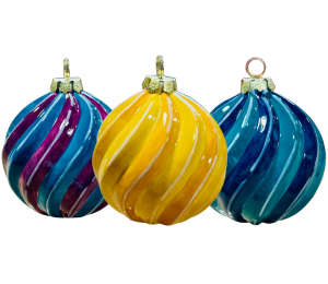 Aventura Jewel Toned Spiral Ornament